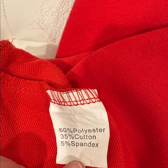 Terrier Graphic Dog Screen Print Sweatshirt L Red Long Sleeve Lightweight Top - Picture 5 of 6